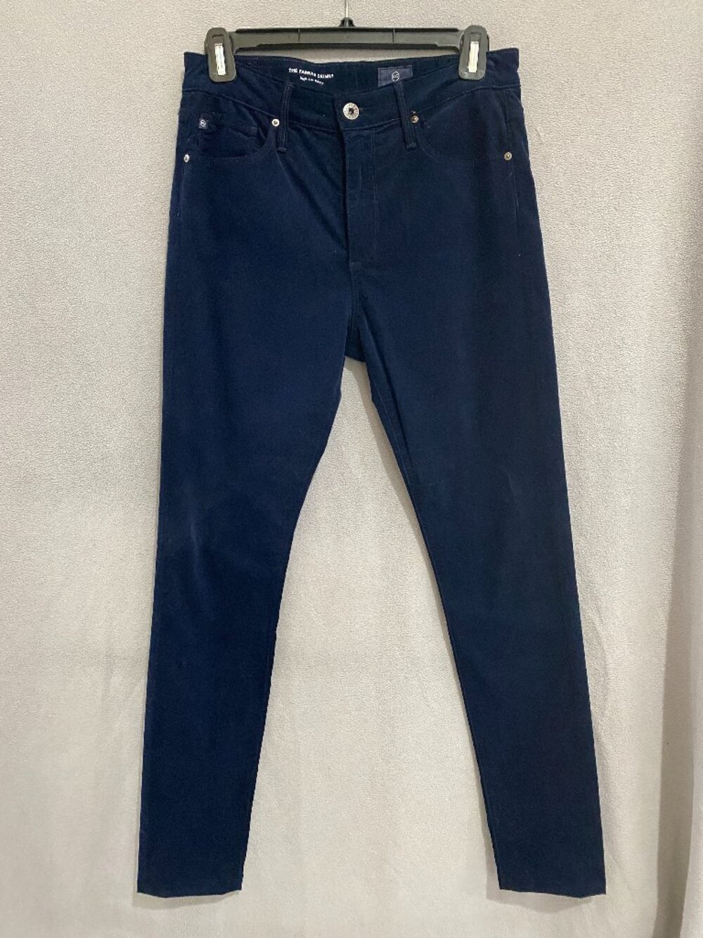 AG Adriano Goldschmied Farrah Skinny Jeans 27R Dark Navy High Rise